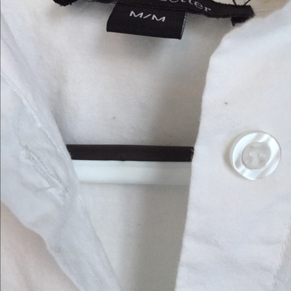 EMBROIDERED WHITE COLLAR SHIRT FLOWERS ROSES - Picture 7 of 7